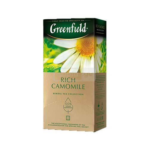 GREENFIELD-გრინფილდი ჩაი გვირილის არომატით ერთჯერად პაკეტებში 2გრ 25ც